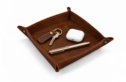 Accessory Holder Capri Walnut Tan With Essential Stuff