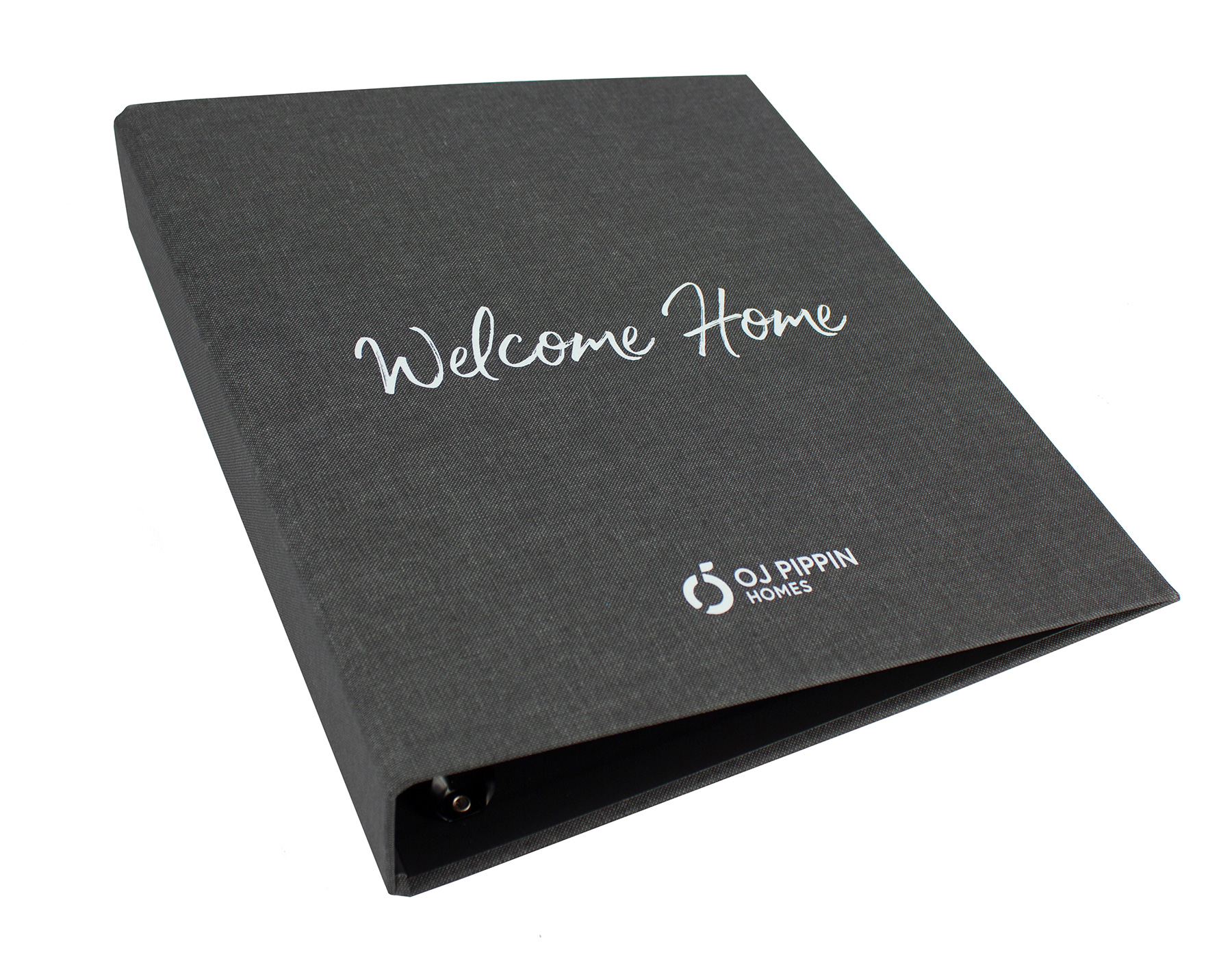 Spot Digital Print on Dark Grey Ring Binder