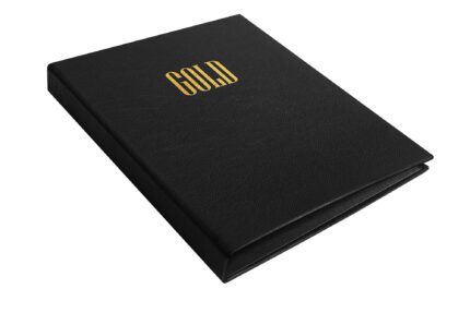 Fcp Casebound A4 Prt Blk Deboss Gold Black