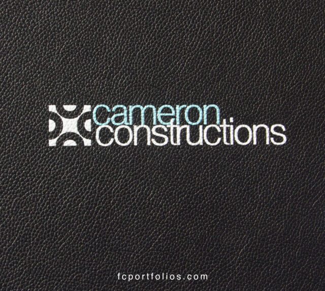 Cameron Constructions - Spot Digital Print on Black Leather