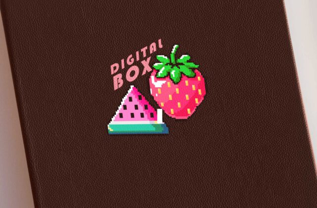 Spot Digital Print on Brown Leather