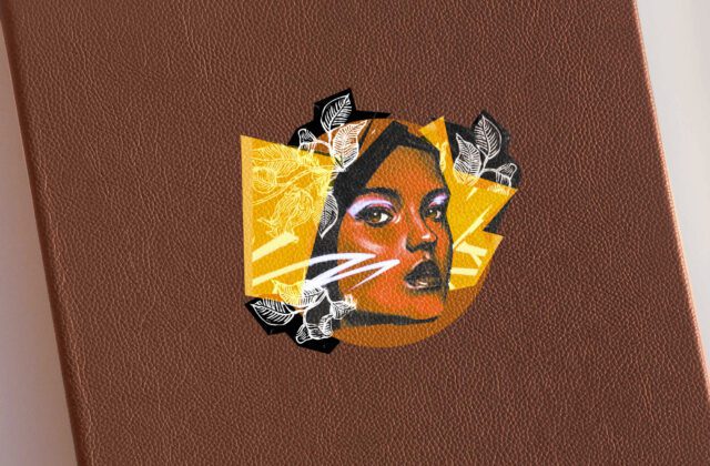 Spot Digital Print on Tan Leather