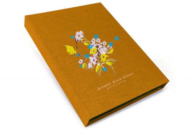 Spot Digital Print on Golden Tan Cloth Presentation Box
