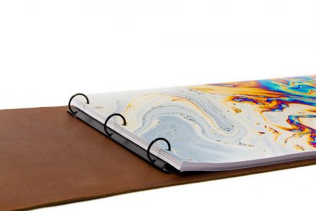 3 Ring Leather Binder