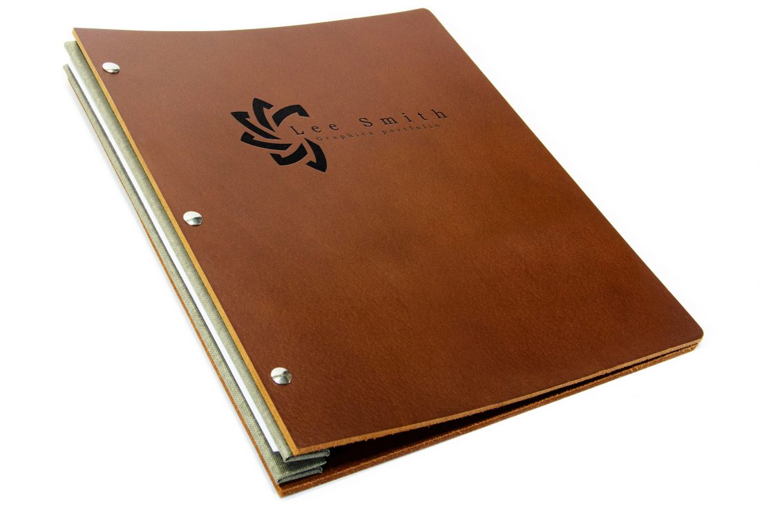 Leather Portfolio A5 Portrait Laser Etching Design & Buy Online