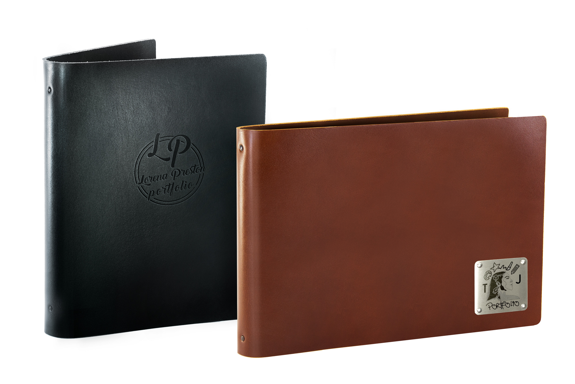 Leather ring binders custom presentation ring binder portfolio folders