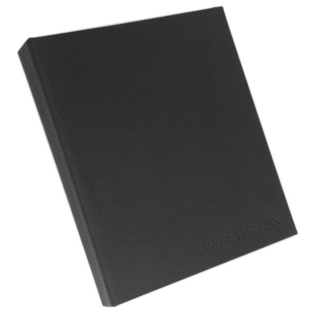 Leather Case Bound Binder A4 Prt Black Deboss Cover
