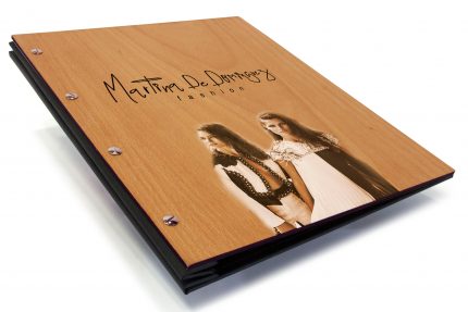 Spot Print on Timber Portfolio with Black Cloth Back Cover